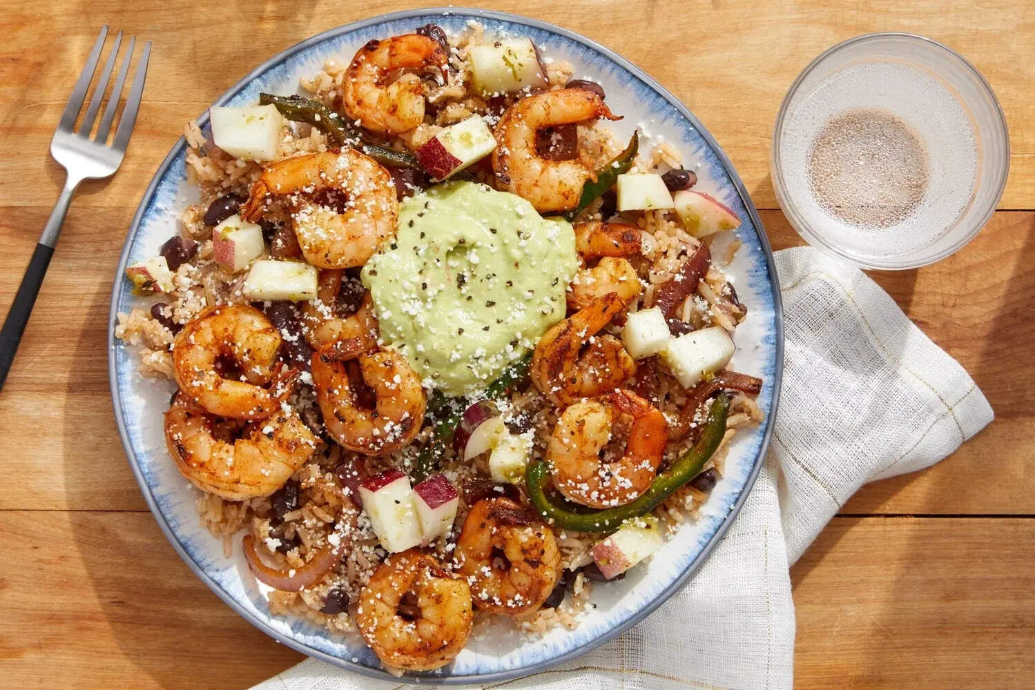 grain-bowl-with-shrimp-avocado-and-black-beans-recipe